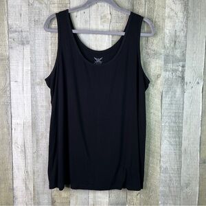 Faded Glory Size 3X(24W-26W) Black Crewneck Tank Top